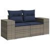 vidaXL Set Divano da Giardino 6pz con Cuscini Grigio Polyrattan Acacia