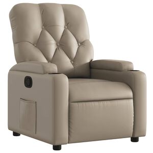 vidaXL Poltrona Reclinabile Cappuccino in Similpelle