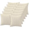 vidaXL Cuscino 12 pz HEERLEN Crema 40 x 40 cm Fleece in microfibra