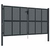 vidaXL Cancello da Giardino Antracite 300x125 cm in Acciaio