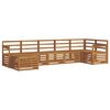 vidaXL Set divano sezionale 7 pcs Naturale Legno di Acacia Massello