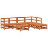 vidaXL Set Lounge da Giardino 7 pcs Marrone Cera