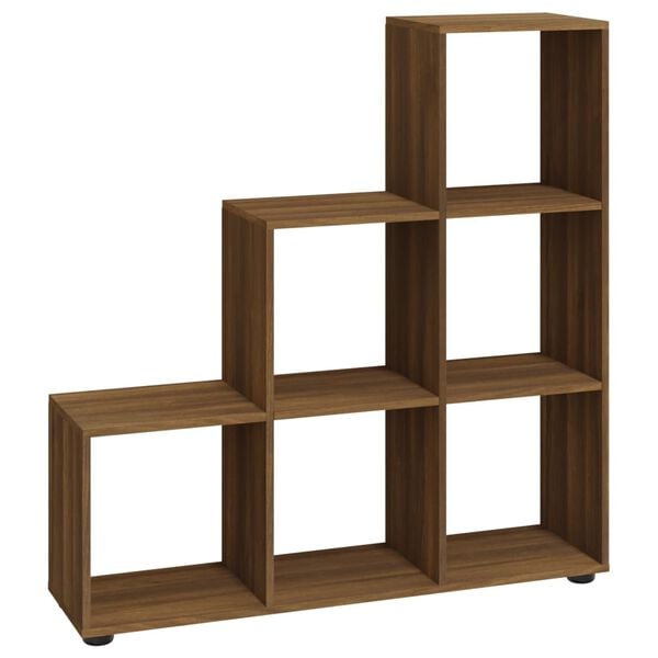 vidaXL Libreria a Scala Rovere Marrone 107 cm in Legno Multistrato