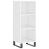 vidaXL Credenza Bianco Lucido 34,5x32,5x90 cm in Legno Multistrato