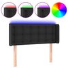 vidaXL Testiera a LED Nera 93x16x78/88 cm in Similpelle