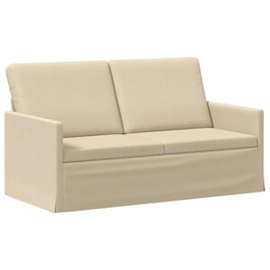 vidaXL Divano a 2 posti Crema 150 x 81 x 82 cm Tessuto