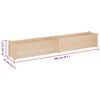 vidaXL Fioriere da Giardino 2 pz 200x31x31cm in Legno Massello di Pino