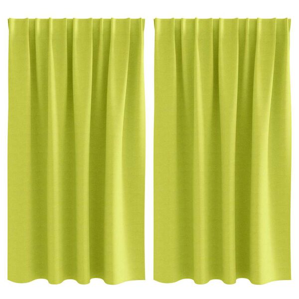vidaXL Tende Blackout con Anelli 2 pcs Verde 140 x 140 cm Poliestere