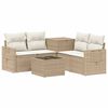vidaXL Set di divani 6 pz Beige e Bianco Crema