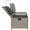 vidaXL Set Pranzo da Giardino 3pz con Cuscini Grigio Chiaro Polyrattan