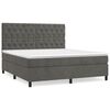 vidaXL Giroletto a Molle con Materasso Grigio Scuro 160x200 cm Velluto