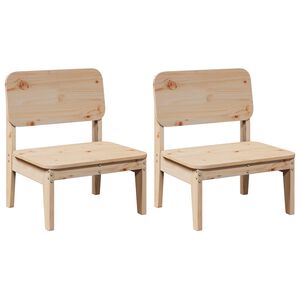 vidaXL Sedie da Giardino 2pz 60x52,5x72 cm Legno Massello di Pino