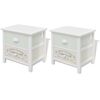 vidaXL Comodino Francese Set 2 pz in Legno