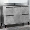 vidaXL Mobile Lavabo Grigio Cemento 80x33x60 cm in Legno Multistrato