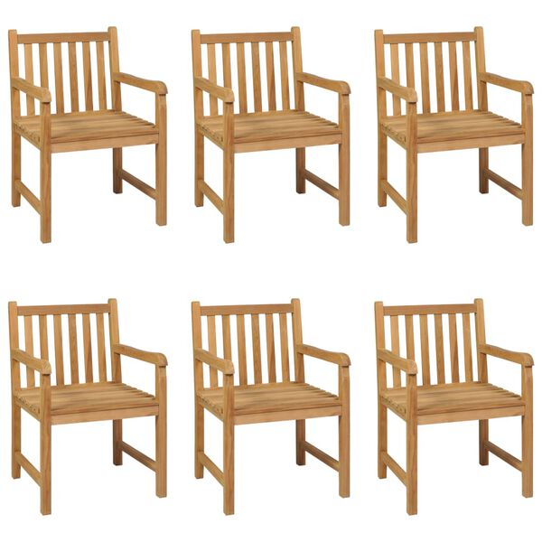 vidaXL Set da pranzo da giardino 7 pz 150x90 cm in legno massello di teak