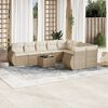 vidaXL Set Divano da Giardino 10 pz con Cuscini Beige in Polyrattan