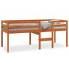 vidaXL Letto a Soppalco Marrone Cera 80x200 cm Legno Massello di Pino