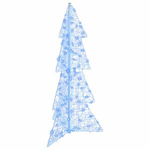 vidaXL Albero di Natale con 100 LED Blu 120 cm Acrilico