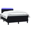 vidaXL Letto a Molle con Materasso e LED Nero 120x210 cm in Velluto