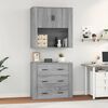 vidaXL Credenza Grigio Sonoma in Legno Multistrato