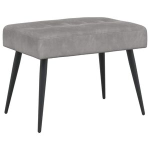 vidaXL Panchina con bottoni imbottiti Grigio Chiaro 60 x 40 x 45 cm