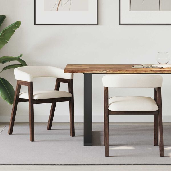 vidaXL Sedie da pranzo 2 pcs Marrone Chiaro 54 x 57 x 73 cm