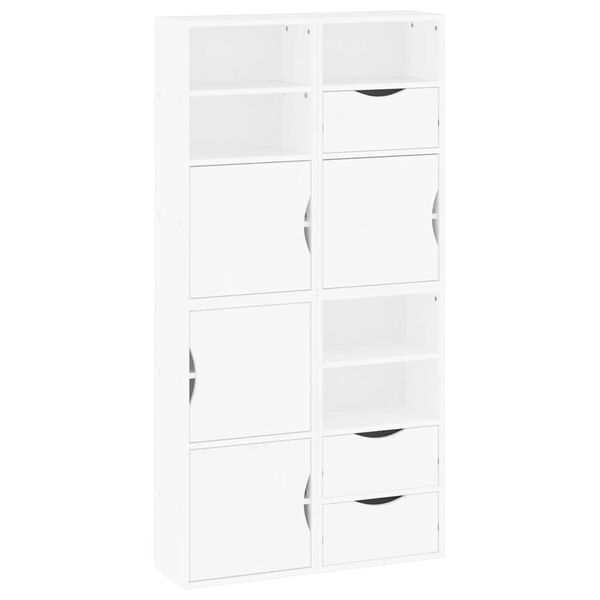 vidaXL Armadietti Laterali 4 pz ODDA Bianco 40x24x79 cm Legno di Pino