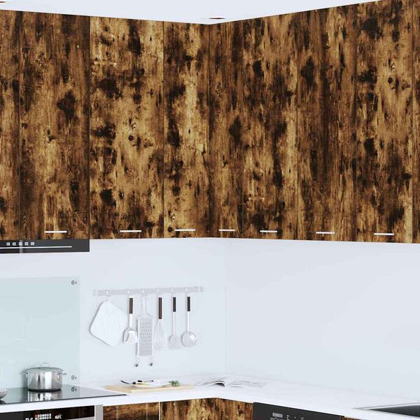 vidaXL Armadio pensile Rovere Affumicato e Bianco 57 x 57 x 100 cm