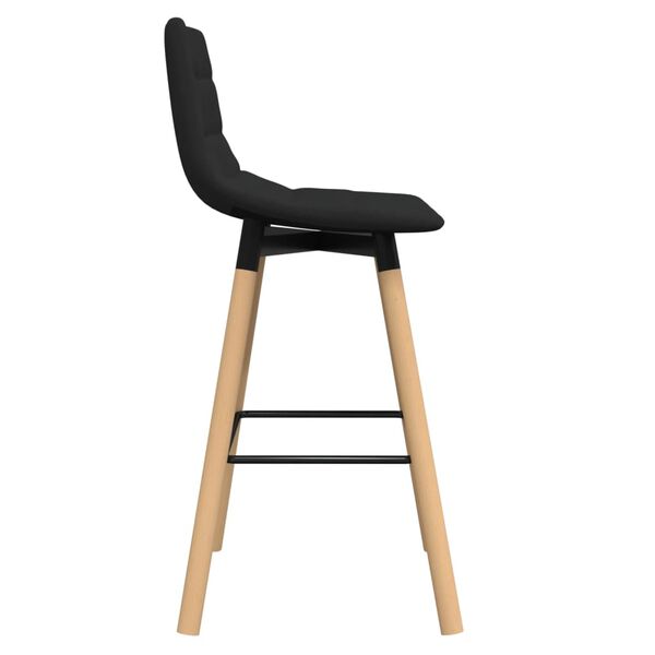 vidaXL Sgabello da Bar Nero in Tessuto