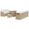 vidaXL Set Divano da Giardino 10 pcs Beige polyrattan