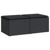 vidaXL Set Divani da Giardino con Cuscini 2 pz Nero Polyrattan Acacia