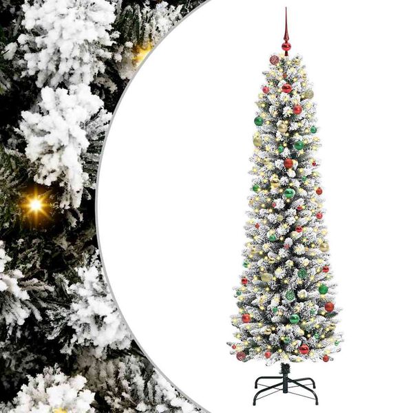 vidaXL Albero di Natale artificiale con 300 LED Bianco 240 cm