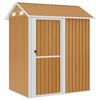 vidaXL Capanno Giardino Marrone Chiaro 192x152,5x237cm Acciaio Zincato