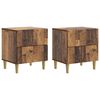vidaXL Armadio da Notte 2 pz Legno antico 43 x 34,5 x 48 cm
