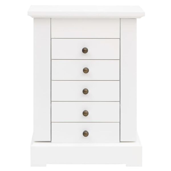 vidaXL Armadietto per Gioielli con Specchio in MDF 25x13,5x34 cm