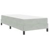 vidaXL Letto a molle con materasso Grigio chiaro 90 x 210 cm Tessuto