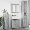 vidaXL Set di mobili per il bagno con cassetto 4 pcs Grigio Sonoma