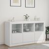 vidaXL Credenza con Luci LED Bianca 123x37x67 cm