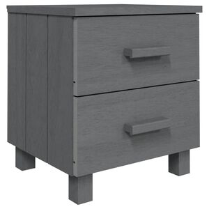 vidaXL Comodino HAMAR Grigio Scuro 40x35x44,5 cm in Legno di Pino