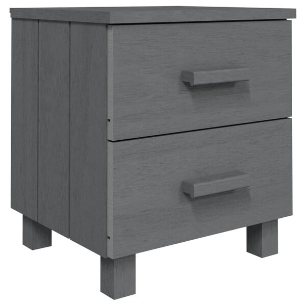 vidaXL Comodino HAMAR Grigio Scuro 40x35x44,5 cm in Legno di Pino