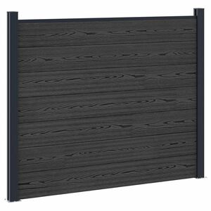 vidaXL Pannello di Recinzione WPC e Alluminio Nero