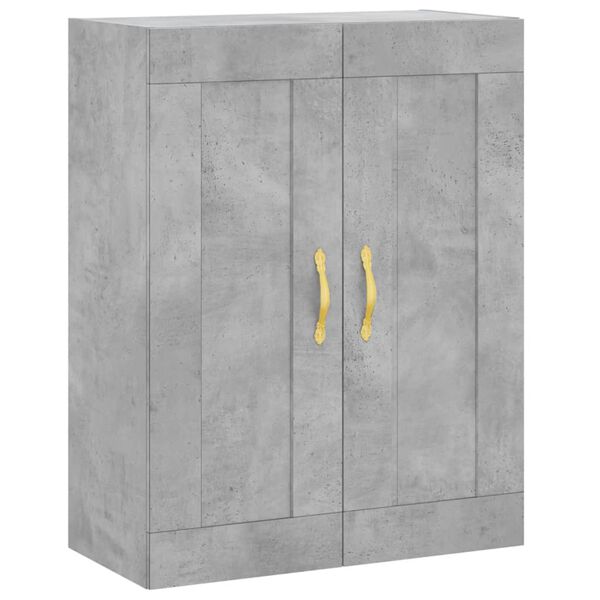 vidaXL Mobile a Parete Grigio Cemento 69,5x34x90 cm Legno Multistrato