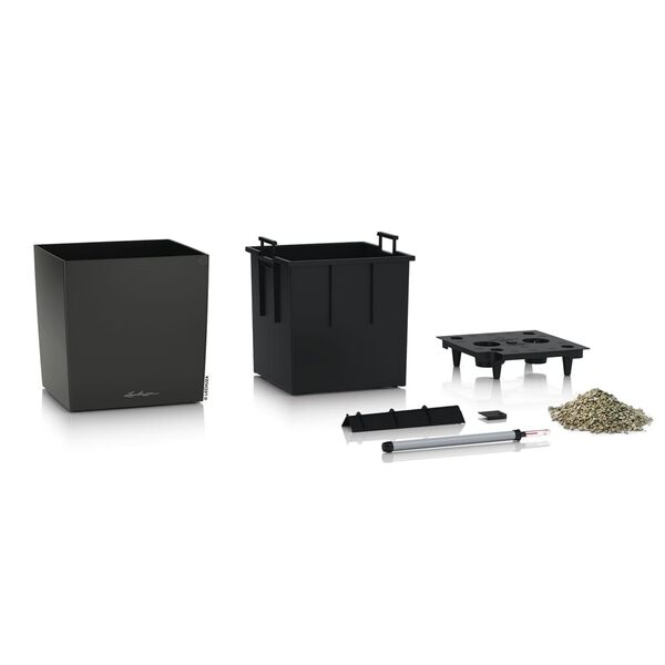 LECHUZA Fioriera CUBE 30 ALL-IN-ONE Carbone Metallizzato