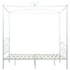 vidaXL Letto a Baldacchino Bianco in Metallo 140x200 cm