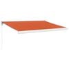 vidaXL Tenda Retrattile Arancione e Marrone 3x2,5m Tessuto e Alluminio