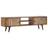 vidaXL Mobile Porta TV 140x30x40 cm in Legno Massello di Acacia