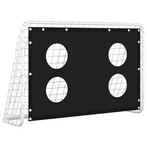 vidaXL Rete da Allenamento per Porta da Calcio in Acciaio 184x61x122cm