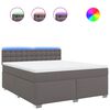 vidaXL Giroletto a Molle con Materasso Grgio 180x200 cm in Similpelle