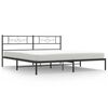vidaXL Giroletto con Testiera in Metallo Nero 180x200 cm