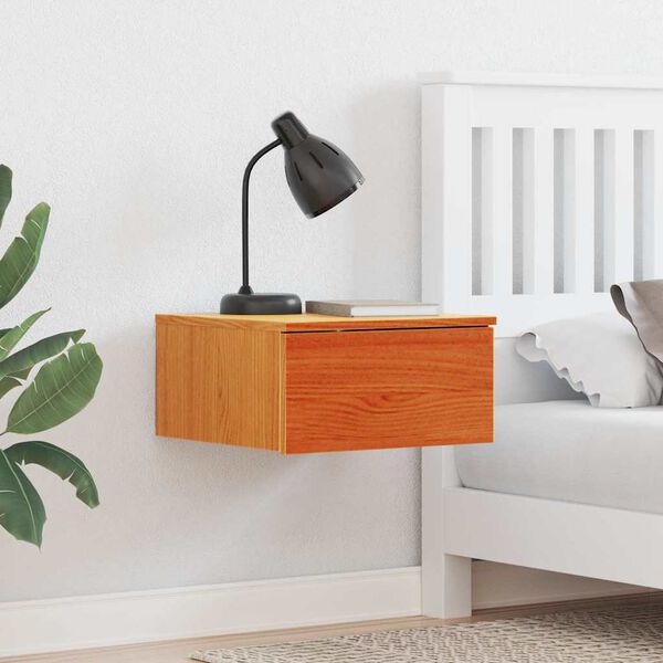 vidaXL Comodino con cassetto 2 pcs Marrone cerato 37 x 35 x 18,5 cm